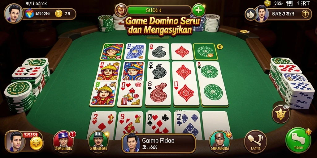 Gameplay seru dan interaktif dari 5RT yang menampilkan pemain Domino yang kompetitif.