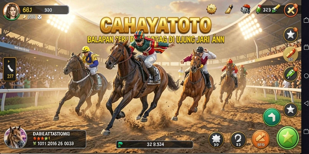 Gameplay mendebarkan dari CAHAYATOTO dengan aksi balapan yang cepat.