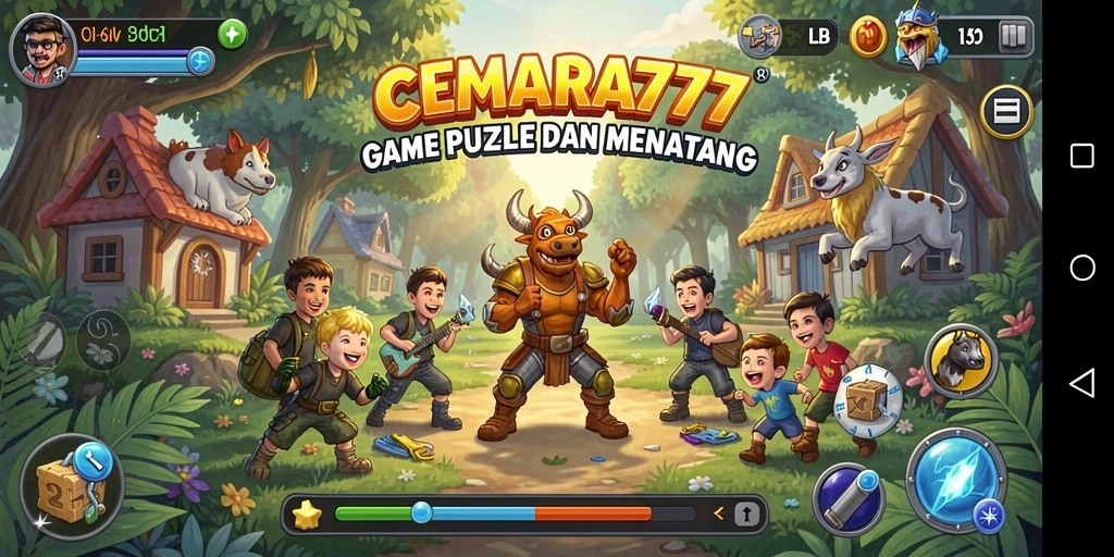 Screenshot CEMARA777 menampilkan gameplay puzzle yang seru dan menantang.