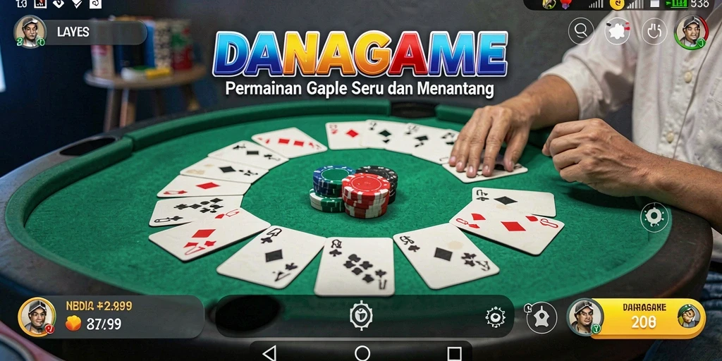 Tampilan screenshot utama dari game Gaple yang menarik dan mengasyikkan.