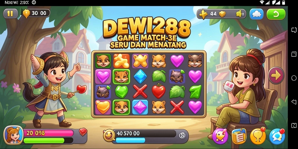 Gameplay DEWI288 yang seru dan menantang dalam genre Match-3.