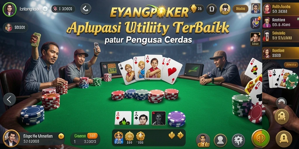Tampilan antarmuka pengguna EYANGPOKER yang intuitif dan informatif.