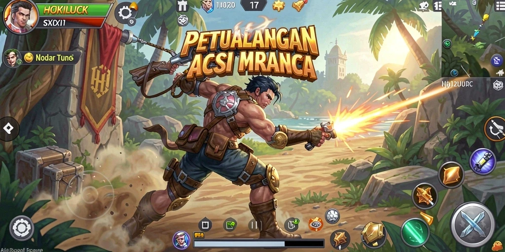 Tampilan aksi seru dalam permainan HOKILUCK.