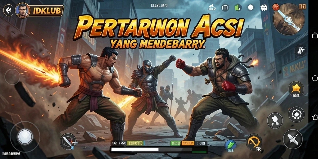 Tampilan gameplay mendebarkan dalam IDKLUB.