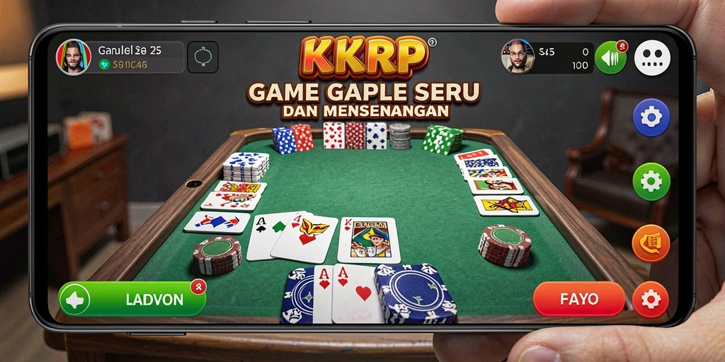 Tampilan game Gaple yang seru dalam KKRP dengan gameplay yang menantang.