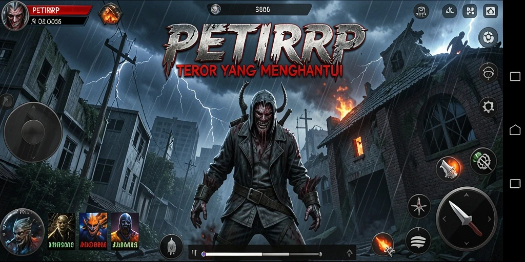 Screenshot utama PETIRRP yang menampilkan gameplay yang mencekam dan menyeramkan.
