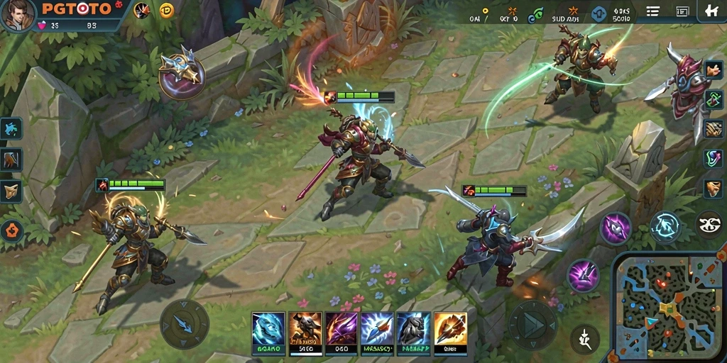 Tampilan gameplay MOBA yang mendebarkan dalam PGTOTO.