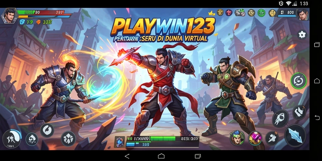 Gameplay seru di PLAYWIN123 dengan pertarungan antar karakter.
