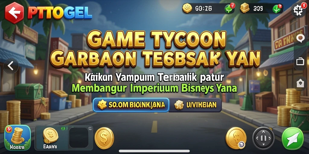 Screenshot gameplay PTTOGEL menampilkan aksi membangun bisnis yang seru.