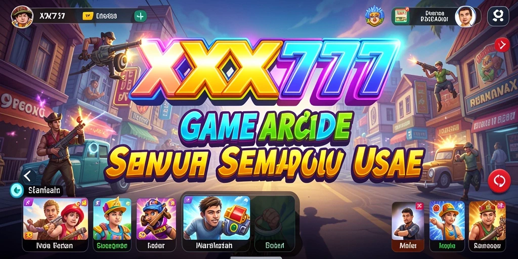 Tampilan gameplay XXX777 yang penuh aksi dan warna.
